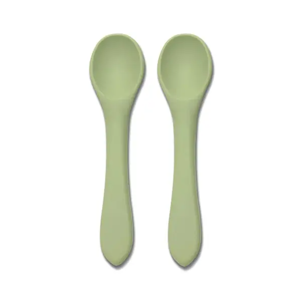 Set 2 linguri de silicon Lorelli Natural Verde