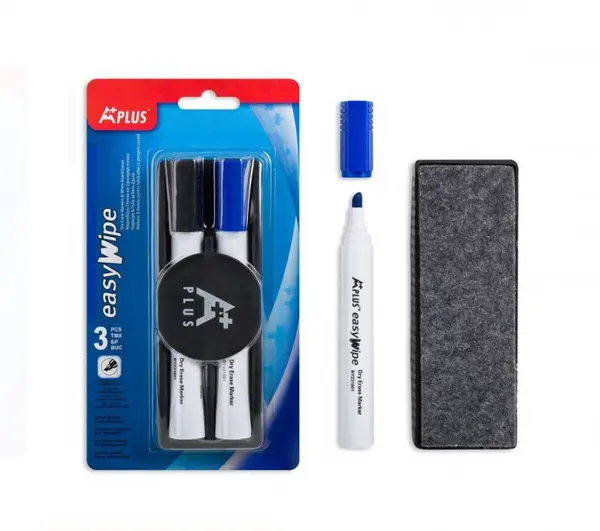 Set 2 markere si burete pentru tabla