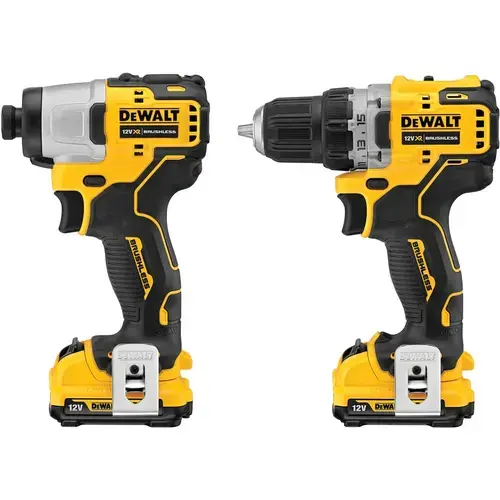 Set 2 masini de insurubat compacte DeWalt DCK2110L2T
