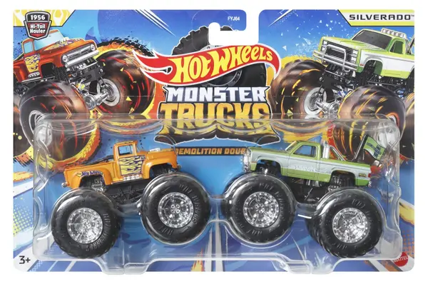 Set 2 masini - Hot Wheels - Hi-Tail Hauler si Silverado | Mattel