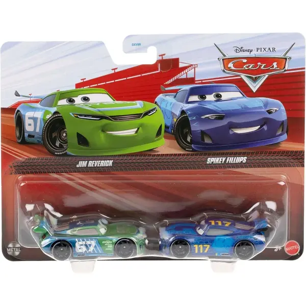 Set 2 masinute din metal, Disney Cars, 67 Jim Reverick si Lil Torquey Pistons 117, JKW70