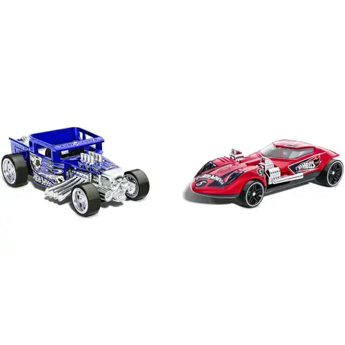 Set 2 masinute metalice Hot Wheels Pull Back- Bone Shaker si Twin Mill 1:43