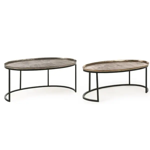 Set 2 măsuțe de cafea AMIRA OVAL - Default Title