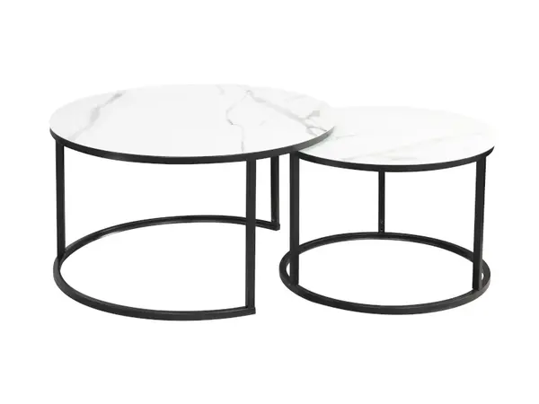 Set 2 masute de cafea ATLANTA WHITE - Default Title