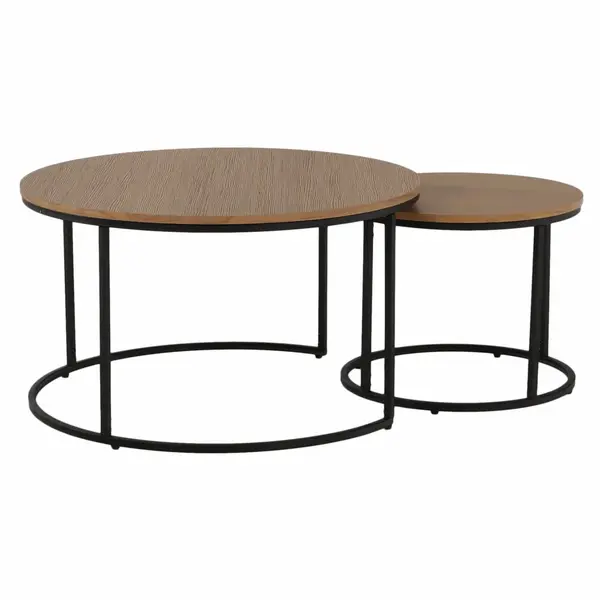 Set 2 masute de cafea AYLIN 80 CM - Lemn