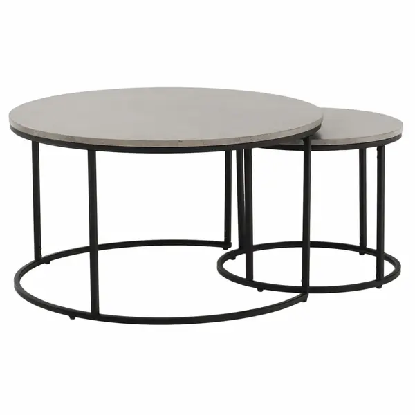 Set 2 masute de cafea AYLIN 80 CM - Maro