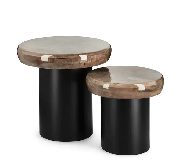 Set 2 masute de cafea TALIN Ø35/45 x 34/44 CM - Lemn