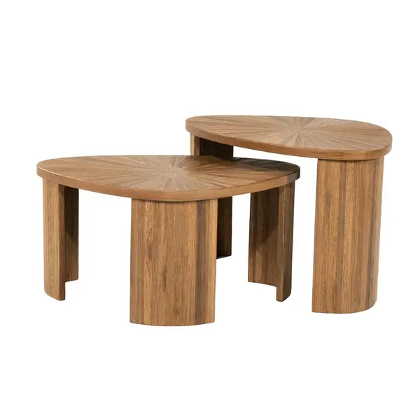 Set 2 masute de cafea TALVER 69x49x42/69x49x34 CM - Lemn