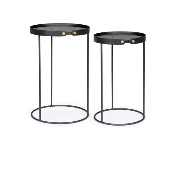 Set 2 măsuțe de cafea ZEINA ROUND Ø38 cm - Default Title
