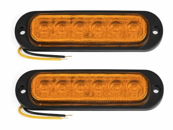Set 2 mini Lampi LED Galbene laterale de Gabarit 12V 24V pentru Camion Remorca Platforma si Utilaje