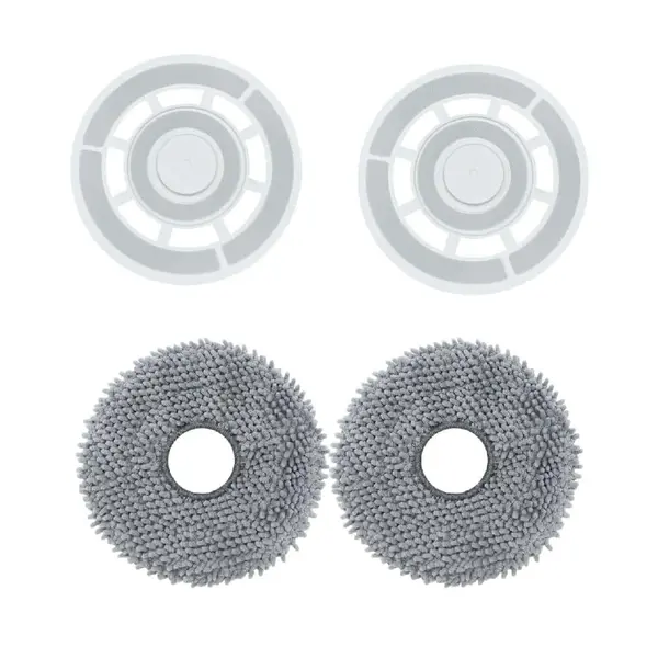 Set 2 mopuri si 2 suporti pentru mop PAA-home®, compatibili cu aspiratoarele model Roborock Q Revo P10