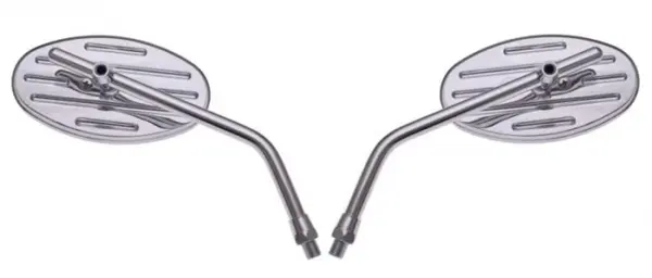 Set 2 oglinzi moto reglabile, filet M10, cromate, 125x67mm