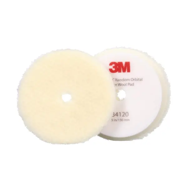Set 2 paduri cu blana de polish abraziva 3M Perfect-It Random Orbital Foam Compounding Pad, taler 125mm, diametru total 130mm