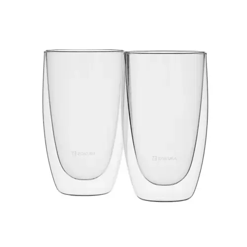 Set 2 pahare, cu perete dublu, 350ml - Zokura