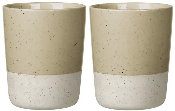 Set 2 pahare cu pereți dubli Blomus - Sablo, 260 ml, bej