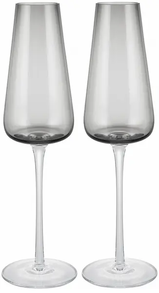Set 2 pahare de șampanie Blomus - Belo, 200 ml, gri