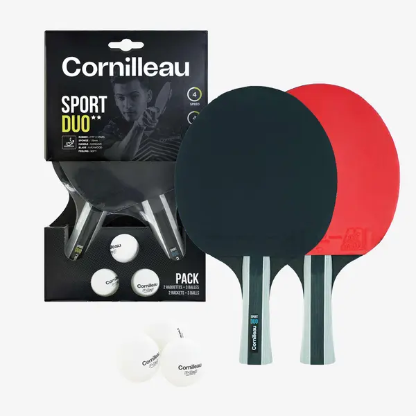 Set 2 palete tenis de masă + 3 mingi