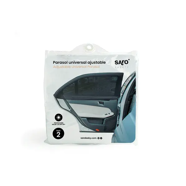 Set 2 parasolare universale auto pentru copii Saro protectie UV UPF 50+ ajustabile
