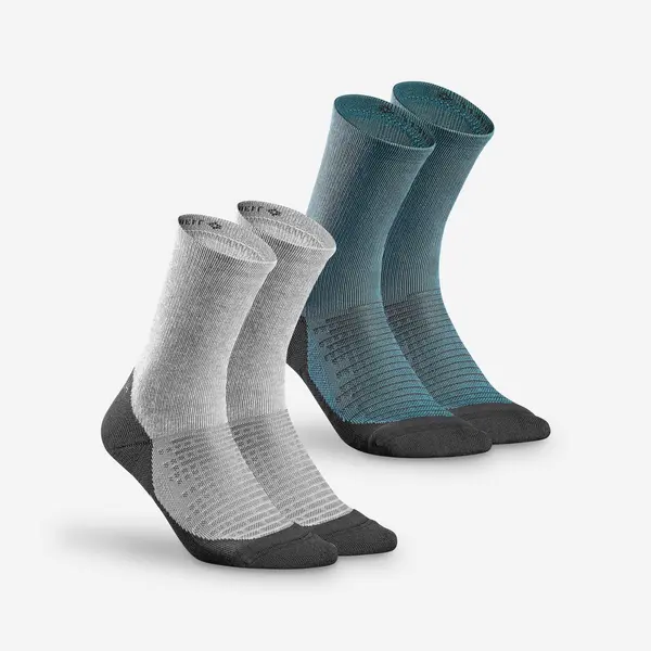 Set 2 perechi Șosete lungi Drumeție Hike 100 Albastru Adulți