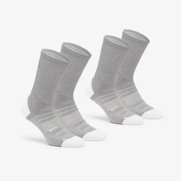 Set 2 perechi șosete lungi Hike 900 Gri Adulți