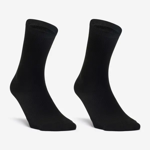 Set 2 perechi șosete mid pentru fitness negru
