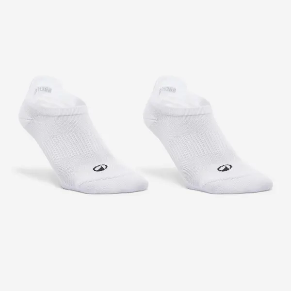 Set 2 perechi șosete scurte Fitness Alb