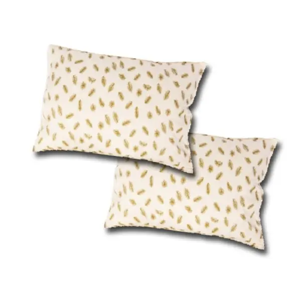 Set 2 perne din puf de gasca cu invelis din bumbac 50 x 70 cm