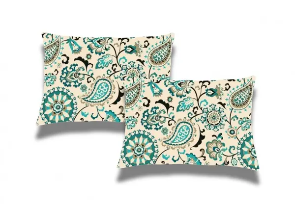 Set 2 perne matlasate Somnart Belina din microfibra imprimata oriental 50 x 70 cm