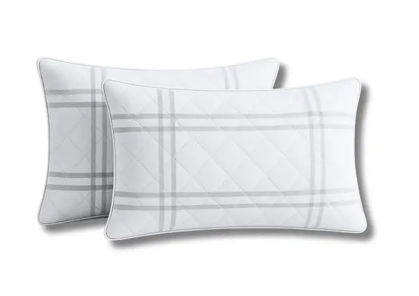 Set 2 perne Somnart Grid confort matlasate 50 x 70 cm