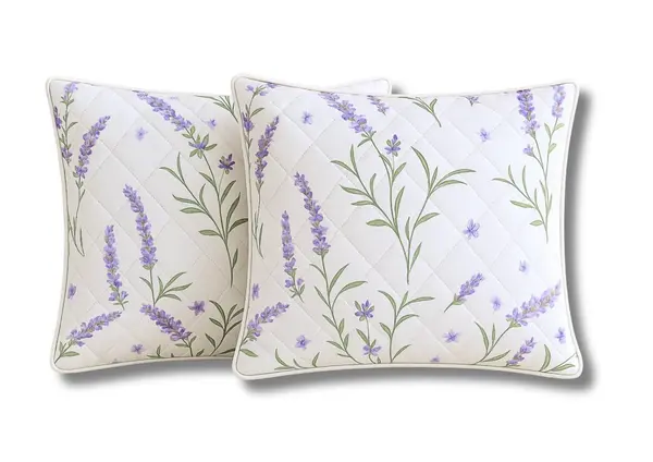 Set 2 perne Somnart Lavanda Confort matlasate 60 x 60 cm