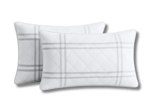 Set 2 Perne Somnart matlasate Grid Confort 50x70 cm