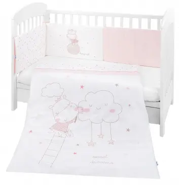 Set 2 piese lenjerie de pat Kikka Boo - 60 х 120, Hippo Dreams