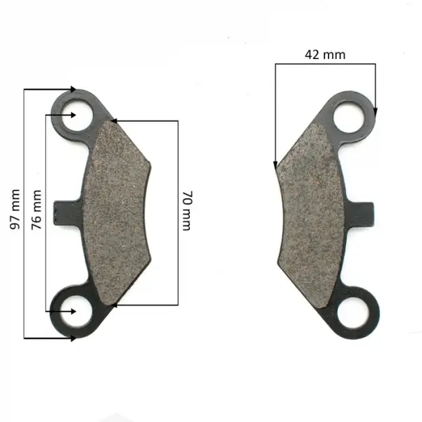 Set 2 placute frana fata atv 200cc, china 97x42cm