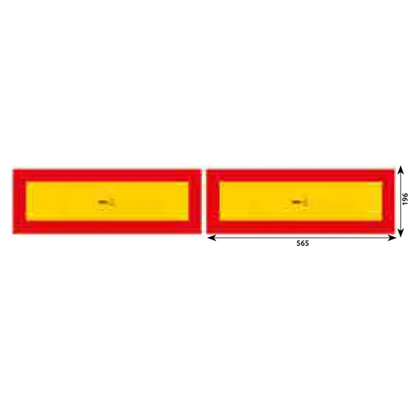 SET 2 PLACUTE REFLECTORIZANTE 565X196 MM GALBEN ROSU ALUMINIU HICO