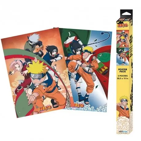 Set 2 Postere - Naruto - Team 7, 52x38 cm | ABYStyle