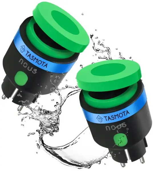 set 2 prize inteligente wifi pentru exterior nous a6t, ip44, 16a - tasmota