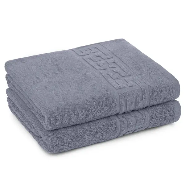 Set 2 Prosoape 50x90 cm, Greek, Bumbac 100%, 550g/m², Gri