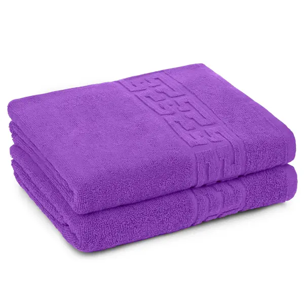 Set 2 Prosoape 70x130 cm, Greek, Bumbac 100%, 550g/m², Mov