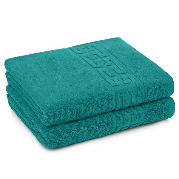 Set 2 Prosoape 70x130 cm, Greek, Bumbac 100%, 550g/m², Verde