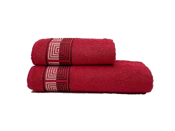 Set 2 Prosoape Remy Rosu 50x100 si 70x140 cm (Bumbac 100%)