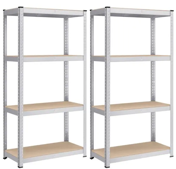 Set 2 Rafturi metalice, Songmics, Negru, 520 kg 40 x 80 x 160 cm