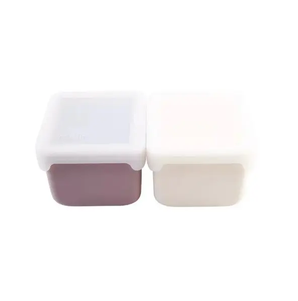 Set 2 recipiente Melii blush berry in silicon