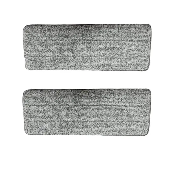 Set 2 rezerve mop PAA-home®, culoare gri, pentru capul de mop plat cu, dimensiunea de 30, 5 x11, 5 cm