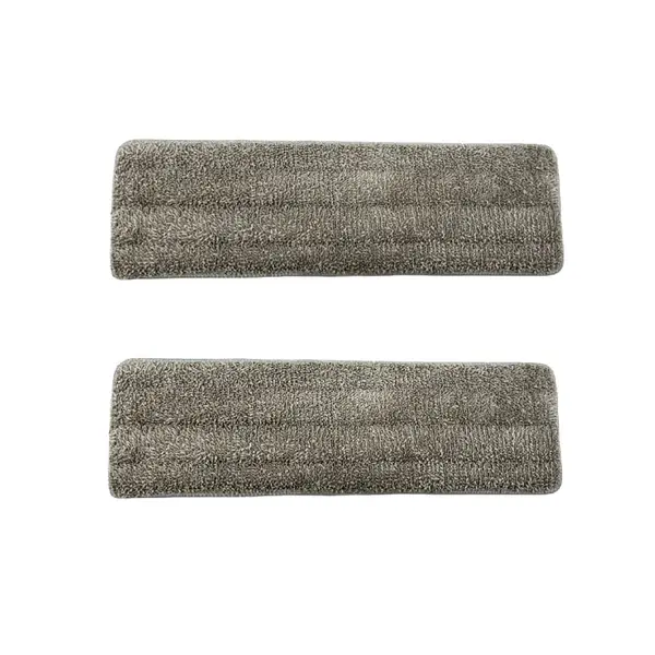 Set 2 rezerve mop PAA-home®, culoare gri, pentru mopspray cu capul plat mop, dimensiunea de 38 x 12 cm