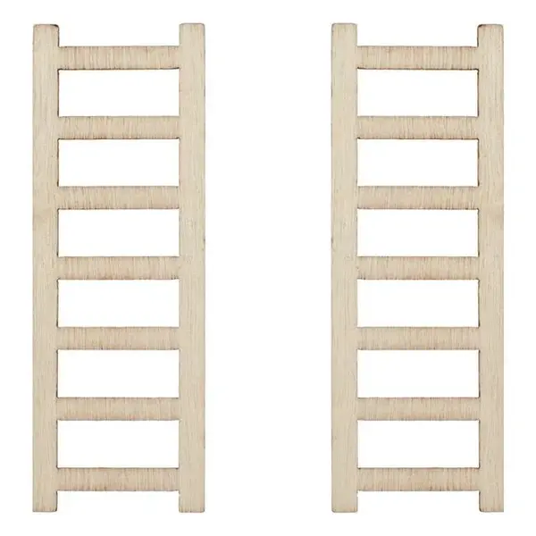 Set 2 scari din lemn pentru activitati lucru manual,lemn,7 cm