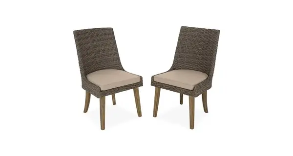 Set 2 scaune dining YANET lungime 58 latime 61 inaltime 91 maro cu bej
