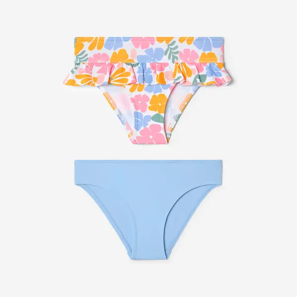 Set 2 slipuri de baie cu flori Madi Albastru Fete