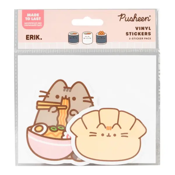 Set 2 Stickere Vinil Pusheen Sushi Roll - Ver 6