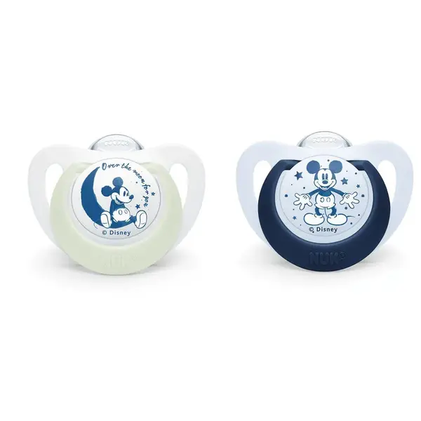 Set 2 suzete Nuk Disney Mickey Night and Day 6-18 luni