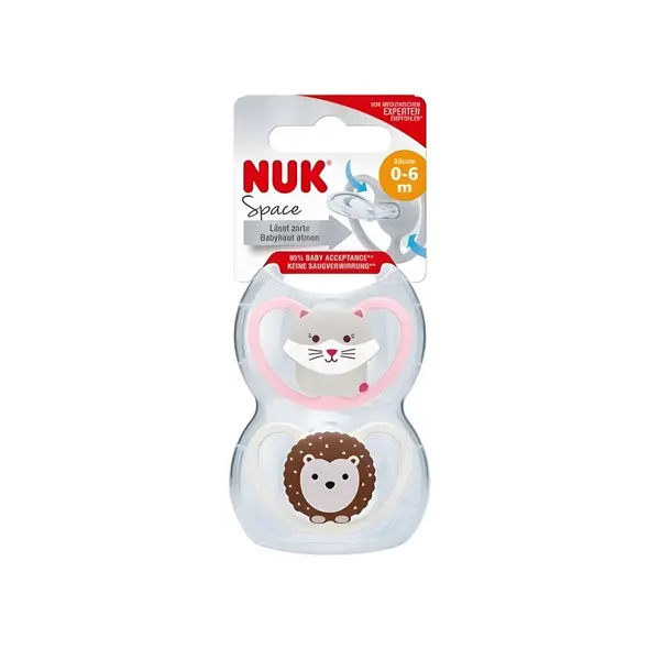 Set 2 suzete Nuk Space din silicon M1 0-6 luni